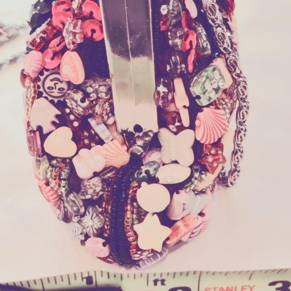 SALE ❣️Vintage beaded Beach Lapis evening bag - Picture 2 of 6